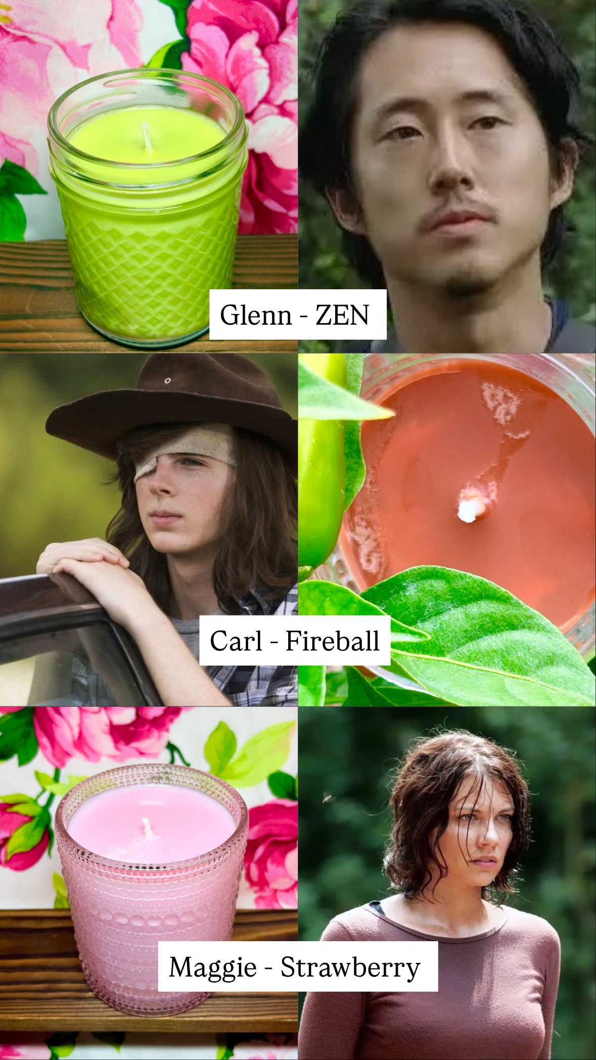 The Walking Dead - candle set bundle